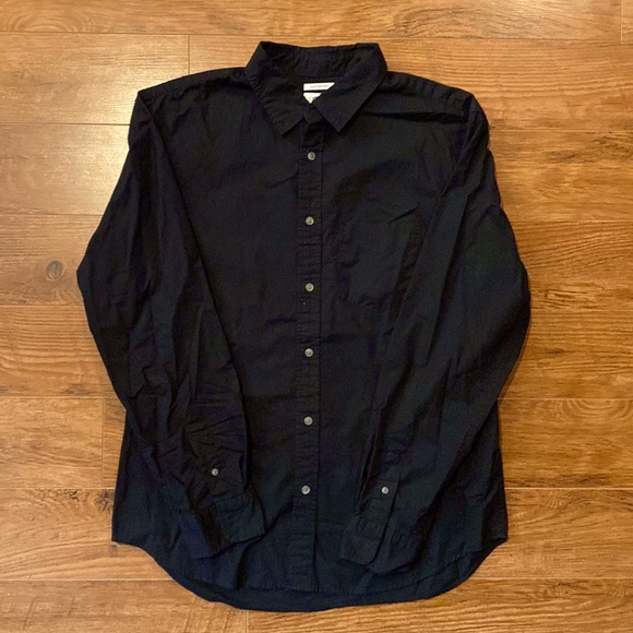 Old Navy Black Button Up Mens Large - Picture 1 of 7